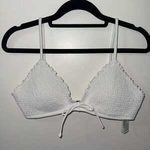 Hollister White Bikini Top – Size Small